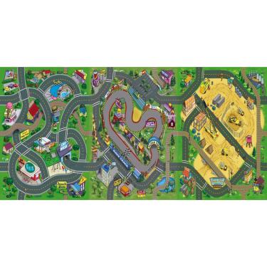 Imagem de Tapete Infantil Criança Grande Pista Carrinho Carros 2X1M