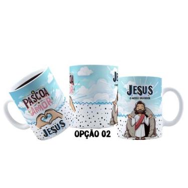 Imagem de Caneca 325ml Páscoa Unidos pela Fé e amor que ele nos ensinou - LARANJ