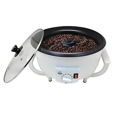 Imagem de Torradeira de café torradeira de grãos de café elétrico torradeira de café com rotação em forma de tambor elétrico de aço inoxidável máquina para assar em casa