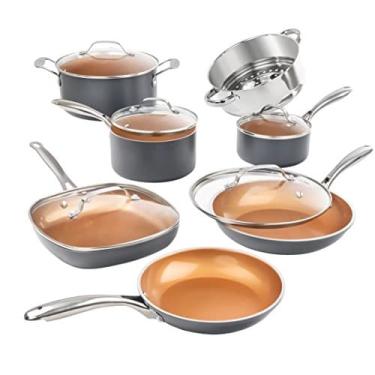 Imagem de Gotham Steel Pots and Pans Set 12 Piece Cookware Set with Ultra Nonstick Ceramic Coating by Chef Daniel Green, 100% pfoa Free, Stay Cool Handles, Uten