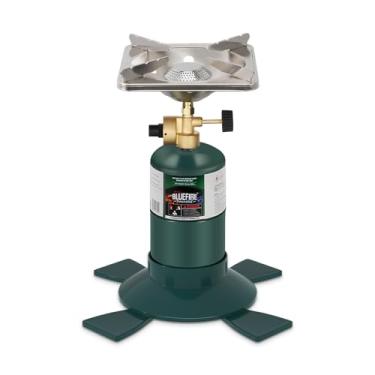 Imagem de KOMAN Fogão a propano para acampamento, fogão de acampamento portátil, fogão de mochila a propano para acampamento, fogão a propano de 10000 BTU para cozinhar ao ar livre, combustível por cilindro de