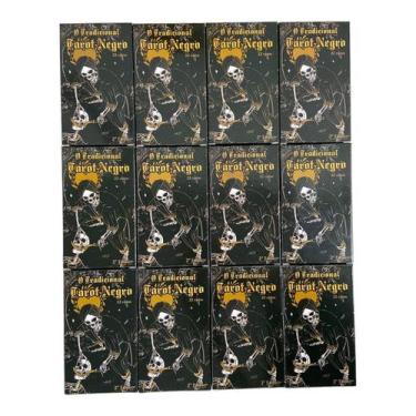 Imagem de KIT 12 O Tradicional TaroNegro 22 Cartas Plastificado Manual - Meta At