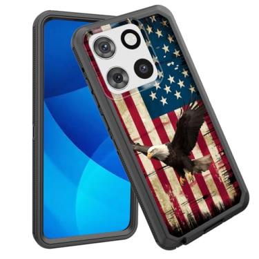 Imagem de GFEWYTJYJ Capa para Moto G Stylus 5G 2025, à prova de choque, 3 camadas, proteção total, resistente, resistente e alto impacto, capa rígida para Motorola Moto G Stylus 5G 2025, bandeira americana