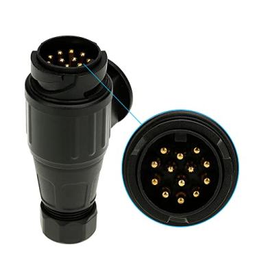 Imagem de Plug de Reboque de Reboque de 13 Pinos CARAVAN GOADA ELÉTRICA COM MATERIAL GRAPA PAR