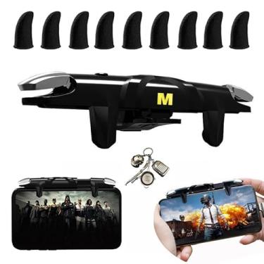Imagem de Mobile Phone Controller for Android & iPhone, Game L1R1 TriggersCompatible with PUBG Mobile/Knives Out/Call of Duty Mobile, Phone Triggers for Gaming with Sensitive Shoot and Aim (Standard)