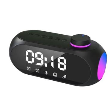 Imagem de Relógio Despertador Digital De Mesa Smart Com Números Grandes E Som Alto Bluetooth - Alarme Inteligente Modo Soneca Luminária Led Cabeceira Caixa USB Rádio Fm/am Recarregável Gamer (PRETO)