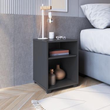 Imagem de Mesa De Cabeceira Com Prateleira Siena Grafite