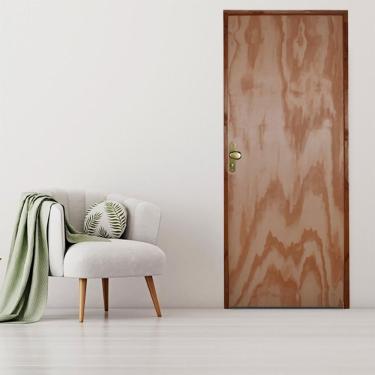 Imagem de Kit Porta De Madeira 210X80Cm Batente 14Cm Fechadura Taco De Golf Interna Mescla Lisa Mescla