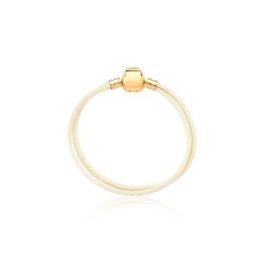 Imagem de Pulseira Infantil Cord Raw Revestida Em Ouro