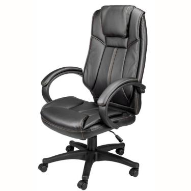 Imagem de Cadeira Giratória Córdoba Rivatti Revestida Em Poliuretano Preto Base Rodízio Nylon