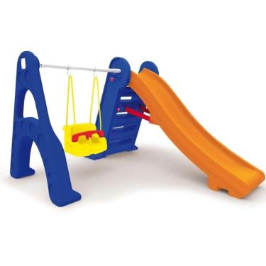 Imagem de Playground Escorregador Com Balanço Xalingo - Ref 9332 Tamanho Unico Azul