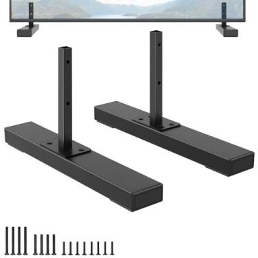 Imagem de Pernas de suporte de TV de metal para Vizio, exclusivas para modelos de TV Vizio M656-H4 M656-G4 V655-H4, não para outros modelos, suporte de base de TV de substituição com instruções e parafusos, sem