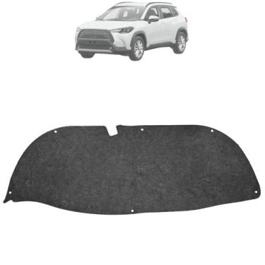 Imagem de Forro Manta Do Capô Motor Corolla Cross 2021 2022 2023 Presilha - GRUD