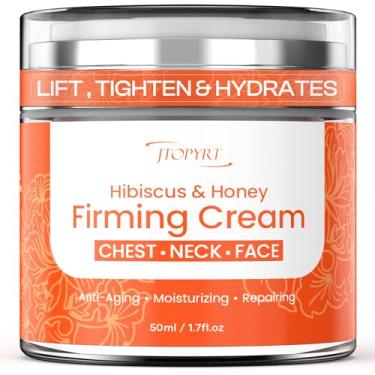 Imagem de Jtopyrt Creme Firmador De Hibisco E Mel: Facial Antienvelhecimento Que Reduz Rugas Secura. Cremes Orgânicos Para O Pescoço Firmar Os Ombros. Adequado