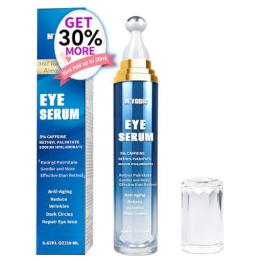 Imagem de M'YGGIC Creme Para Os Olhos Com Cafeína Olheiras, Sérum Antienvelhecimento Pró-Retinol Reduzir Rugas, Inchaço E Linhas Finas, Massagem Rolamento De 360° Bolsas, 20 Ml