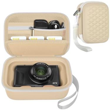 Imagem de GWCASE Estojo Para Câmera Canon Powershot Sx740 Hs/Sx720 G7X Mark Ii/Iii, Bolsa Pequena Com Alça De Ombro E Transporte, Ideal Viagens Ao Ar Livre, Bege (Apenas Estojo)