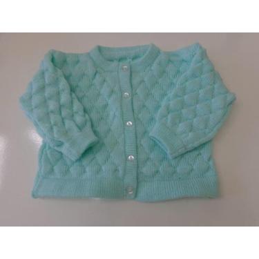 Imagem de casaco blusa de bebe em trico inverno  - Eliane baby, Verde, P