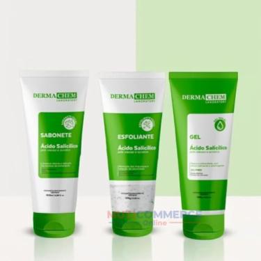Imagem de Kit Skincare Anti Oleosidade e Acne Sabonete + Esfoliante + Gel Hidratante