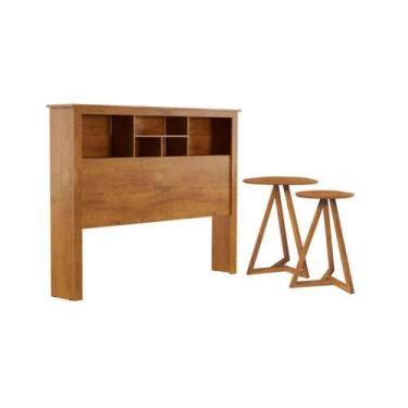 Imagem de Jogo de Cabeceira com Mezanino Lateral Cambridge Nature - CASA H