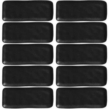 Imagem de Kit 10 Travessas Sushi 22x9cm Orgânico Preto Cerâmica Porto Brasil Restaurante Buffet