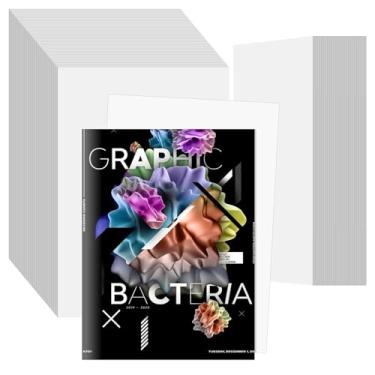 Imagem de VOKOY 100 peças de quadros de suporte de revistas de 21 x 28 cm, 24 pontos/400 g/m², folhas protetoras de tecido, placas de pôster, protetores de revistas para colecionadores