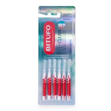 Imagem de Escova Interdental Bitufo Interclean Extrafina Cilíndrica 3mm 6 unidades