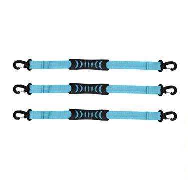 Imagem de 3 PCs Roller Skate Leash Botas de esqui de nylon Strapulador de bota de snowboard de tira de bota de bota para transportar sapatos de skate mãos grátis (Azul)