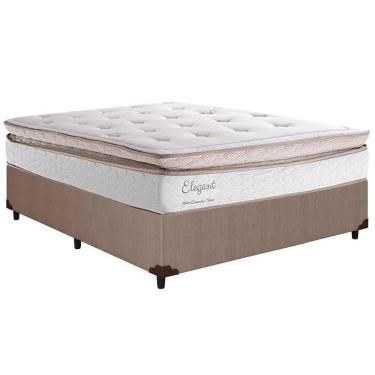 Imagem de Cama Box Casal: Colchão Molas Ensacadas Herval Masterpocket Elegant + Base Clean(138X188)