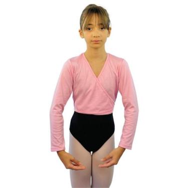 Imagem de Casaquinho Transpassado Em Helanca Infantil Evidence 124, GG, Rosa