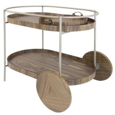 Imagem de Carrinho Para Bar Niall Nogueira 90cm - 67709 - Sun House