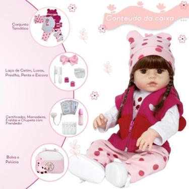 Imagem de Bebe Reborn Menina Girafa Linda 100% Silicone Fala 30 Frases - Cegonha