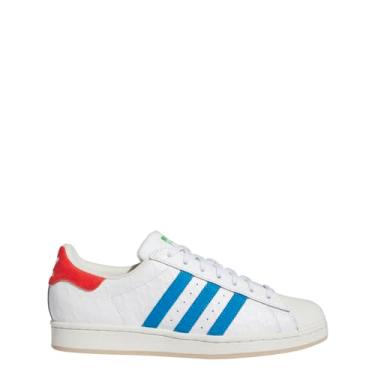 Imagem de adidas Tênis unissex Superstar Lux, Calçado branco/azul, 42