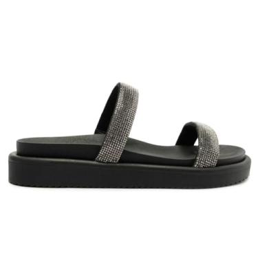 Imagem de Papete Rasteira Anacapri Tiras Glam Cristal C 30380 0034