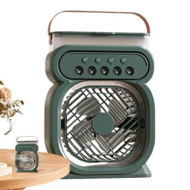 Imagem de Ventoinha Nebulizadora Portátil - Ventoinha Pessoal de Nebulização para Mesa | Equipamento de Arrefecimento com Depósito de 450ml e 3 Velocidades Ajustáveis para Estudo Noturno Dormir Viagens