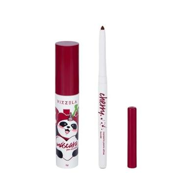 Imagem de Kit Cherry Lapiseira Para olhos Bordô + Máscara Para Cílios Bordô