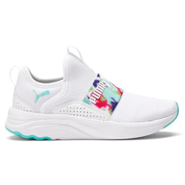 Imagem de Puma Softride Sophia Slip On Sneaker, White-Aruba Blue, 5.5 US Unisex Big Kid