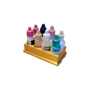 Imagem de Znet3D Organizador e armazenamento de frascos de colírio – Suporte de 8 compartimentos (ouro)