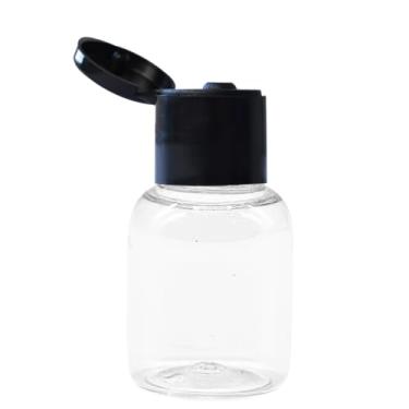 Imagem de 100 Mini Frascos 10ml Tampa Flip Top Álcool Gel Shampoo.5.4cm×2.7cm.frascos de viagem；frasco shampoo；viagem；pote viagem(PRETO)