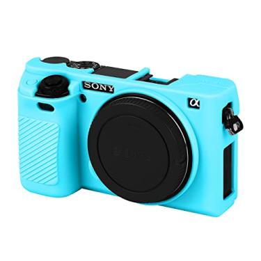 Imagem de Capa de Capuz Fácil para Câmera Digital Sony Alpha A6000 ILCE-6000, Capa Protetora de Silicone Macio Antiarranhões, Azul