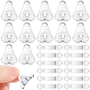 Imagem de CustomyLife 12 conjuntos de ganchos de costura e fecho de olhos, substituição de ganchos de cintura de calça de aço inoxidável, fixadores de costura para roupas, saia, calças, artesanato DIY - Prata