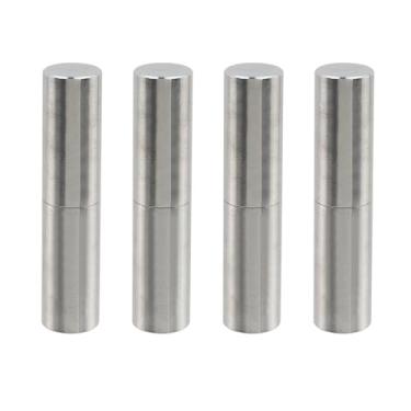 Imagem de MY MIRONEY 4 dobradiças de barril resistentes, dobradiças planas soldáveis de aço inoxidável para madeira, portão, armário e janela de metal, rolamento de pino de 8 x 1,8 cm