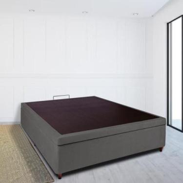 Imagem de Base Box Baú Casal 138x188x46cm Luana Multimóveis CR35381, Cinza