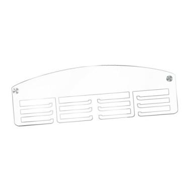 Imagem de Generic Suporte de medalha de parede transparente, fácil instalação, suporte de acrílico para exibição de medalhas, cabide para placa de corrida esportiva