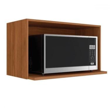 Imagem de Armário Aéreo Cozinha Proença para Micro-Ondas 100% Mdf Nogueira - Dem