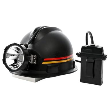 Imagem de Lâmpada de mineração montada na cabeça de longa vida, fonte de luz de alta potência de 35W, impermeável recarregável adequado para mineração de carvão Camping Night Fishing