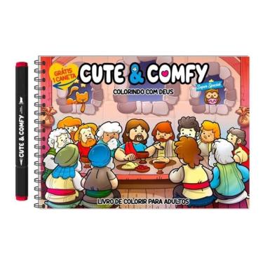 Imagem de Cute & Comfy Super Special - Livro De Colorir Adulto - Colorindo Com Deus