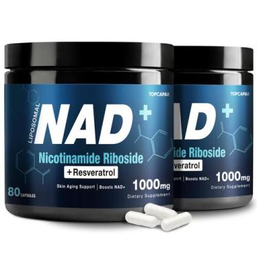 Imagem de Suplemento TOPCAPAK NAD+ 1000 mg com ribosídeo de nicotinamida 80 cáps