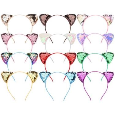 Imagem de Bandanas Tbestmax Shining Cat Ear Hair Hoops Bunny x12
