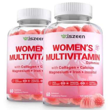 Imagem de Gomas multivitamínicas Wiszeen Sugar Free Women com biotina 40+