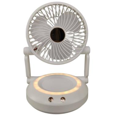 Imagem de Ventilador Mesa Dobravel 3 Velocidades Led Iluminaçao Usb Portatil Veraol Calor Escrivaninha Dias Quentes Decoraçao